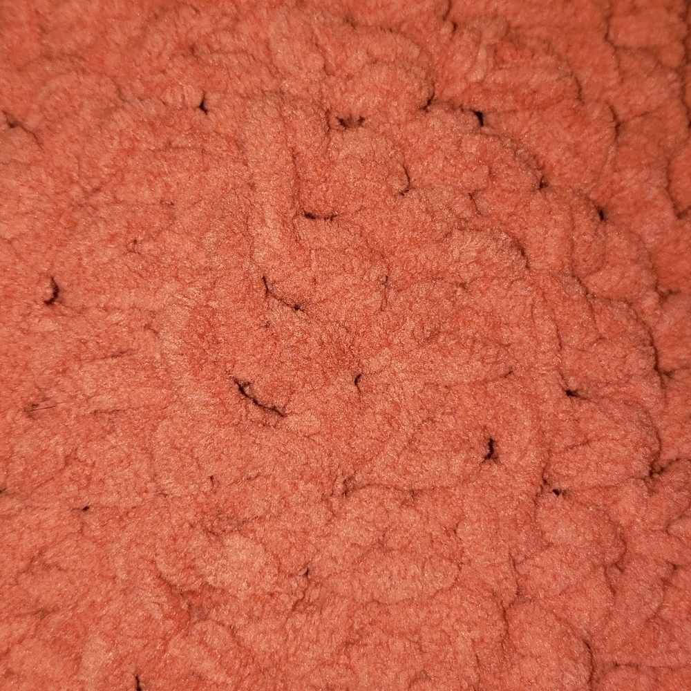NEW- Handmade Chunky Fall Blanket- Burnt Orange - Picture 5 of 6